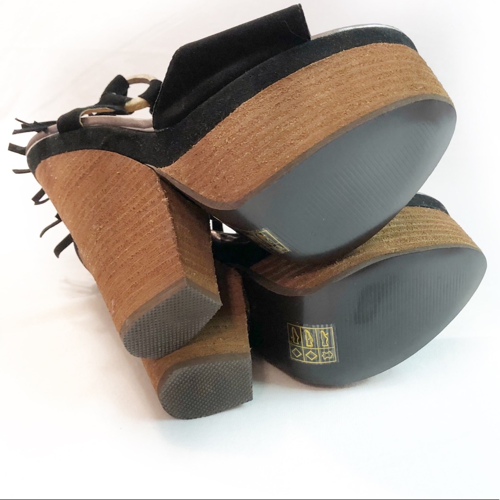 N.Y.L.A. Llano platform sandal fringe suede NEW 8 - Picture 6 of 8